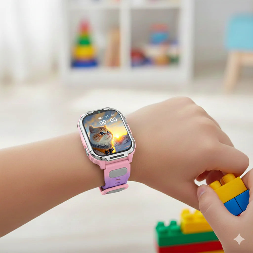 D55 Kids Smartwatch with GPS Tracker - Safe Calling & Location Monitoring for Boys and Girls