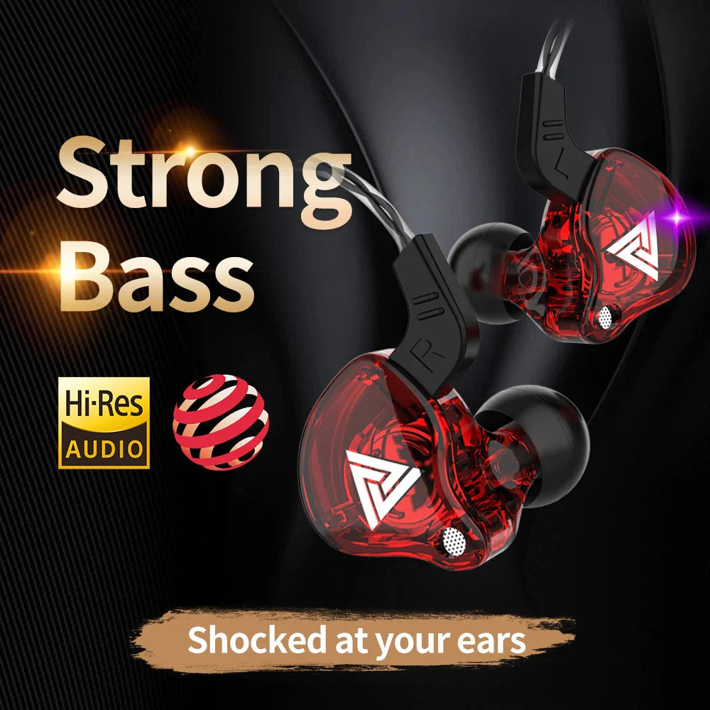 QKZ AK6 HiFi Wired Earphones - Premium Sound Quality Gaming Headset with Powerful Bass - Affordable Earbuds for Gamers