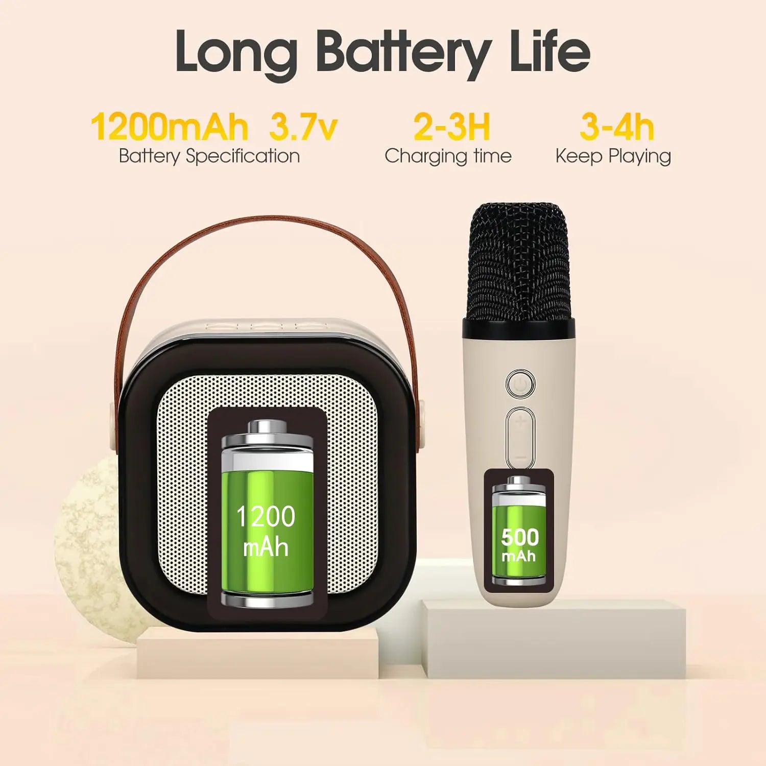 Portable Mini Karaoke Machine with 2 Wireless Microphones - Perfect Birthday Gift for Kids Ages 4-12, Ideal for Family Gatherings and Tiktok Fun!