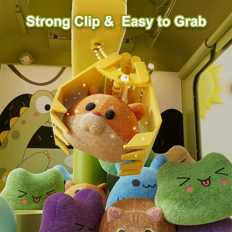 Dinosaur Claw Machine Toys Electronic Arcade Game Adjustable Catch Doll Machine Music Mini Vending Birthday Gift for Kids
