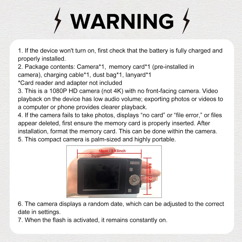 FHD 1080P Portable Mini Camera with 16X Zoom - Perfect Gift for Teens and Students!