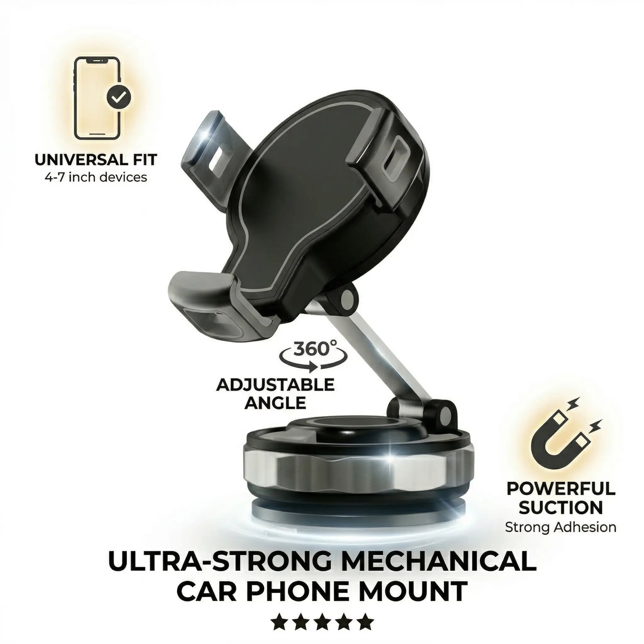 Elevate Your Device Game: Magnetic Phone Holder with 360° Rotation & Sound Feedback - Perfect for Home, Desk, & Car! Compatible with MagSafe, iPhone, Google, Samsung & More!