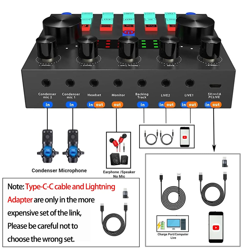 Ultimate Zealsound Podcast Equipment Bundle - BM800 Microphone with V8S Voice Changer for Professional Podcasting, Live Streaming, and Content Creation on PC, Mobile, TikTok, and YouTube