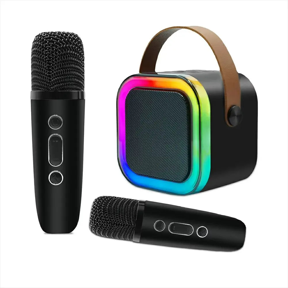 Portable Mini Karaoke Machine with 2 Wireless Microphones - Perfect Birthday Gift for Kids Ages 4-12, Ideal for Family Gatherings and Tiktok Fun!