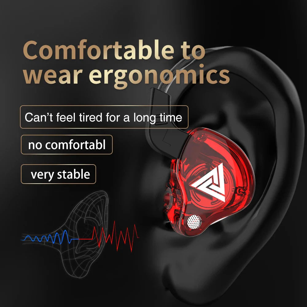 QKZ AK6 HiFi Wired Earphones - Premium Sound Quality Gaming Headset with Powerful Bass - Affordable Earbuds for Gamers