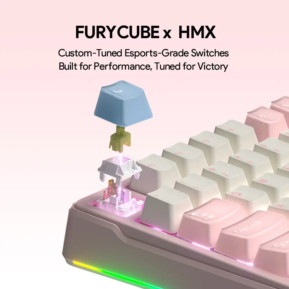 Unleash Your Style with the FURYCUBE K99 Pro Wireless Mechanical Keyboard! 🎮✨ Perfect for Career Women - RGB PBT Keycaps & Hot-Swappable! #TiktokShop #GlowUp