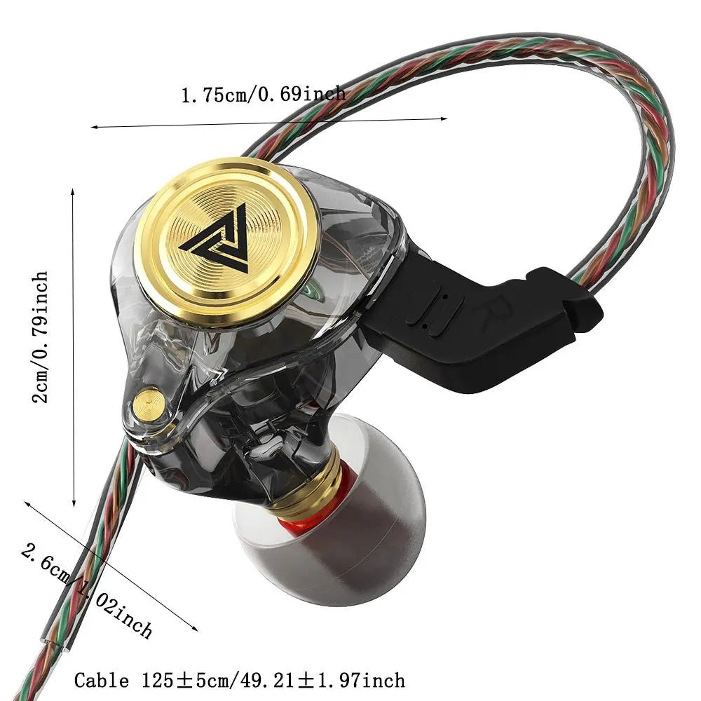 Hi-Fi 3D Stereo Noise Cancelling In-Ear Earphones with Mic - Perfect for Gaming, Gym, and Sports