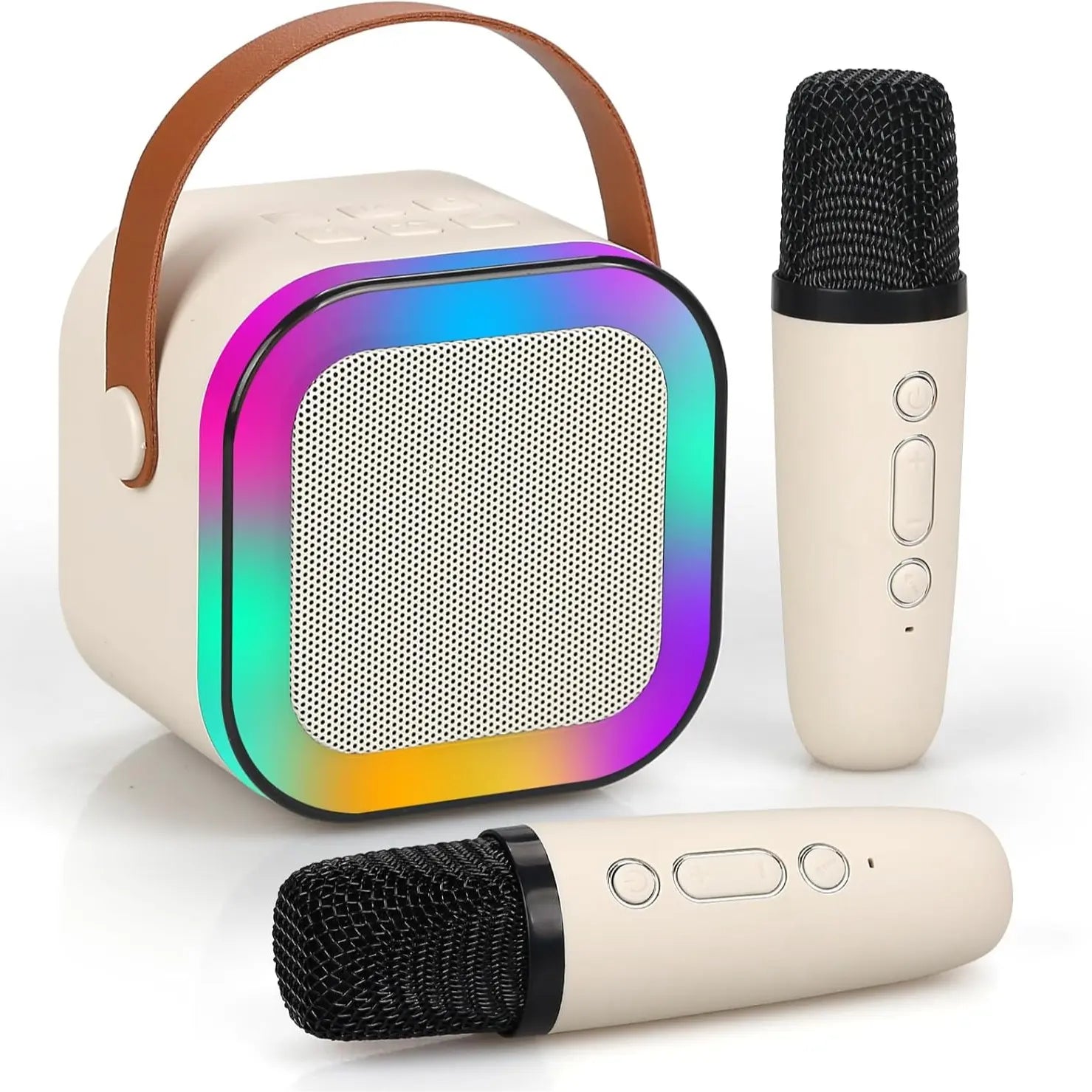 Portable Mini Karaoke Machine with 2 Wireless Microphones - Perfect Birthday Gift for Kids Ages 4-12, Ideal for Family Gatherings and Tiktok Fun!