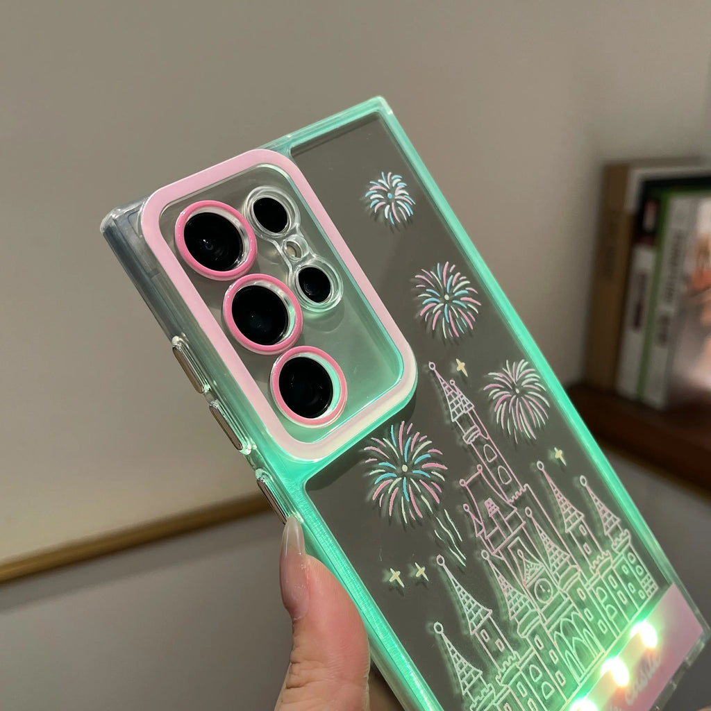 Illuminate your Samsung Galaxy with our Fantasy Castle Fireworks LED Case! 🎆✨ Shockproof & stylish for everyday adventures! #SamsungGalaxy #PhoneCase #LEDDesign
