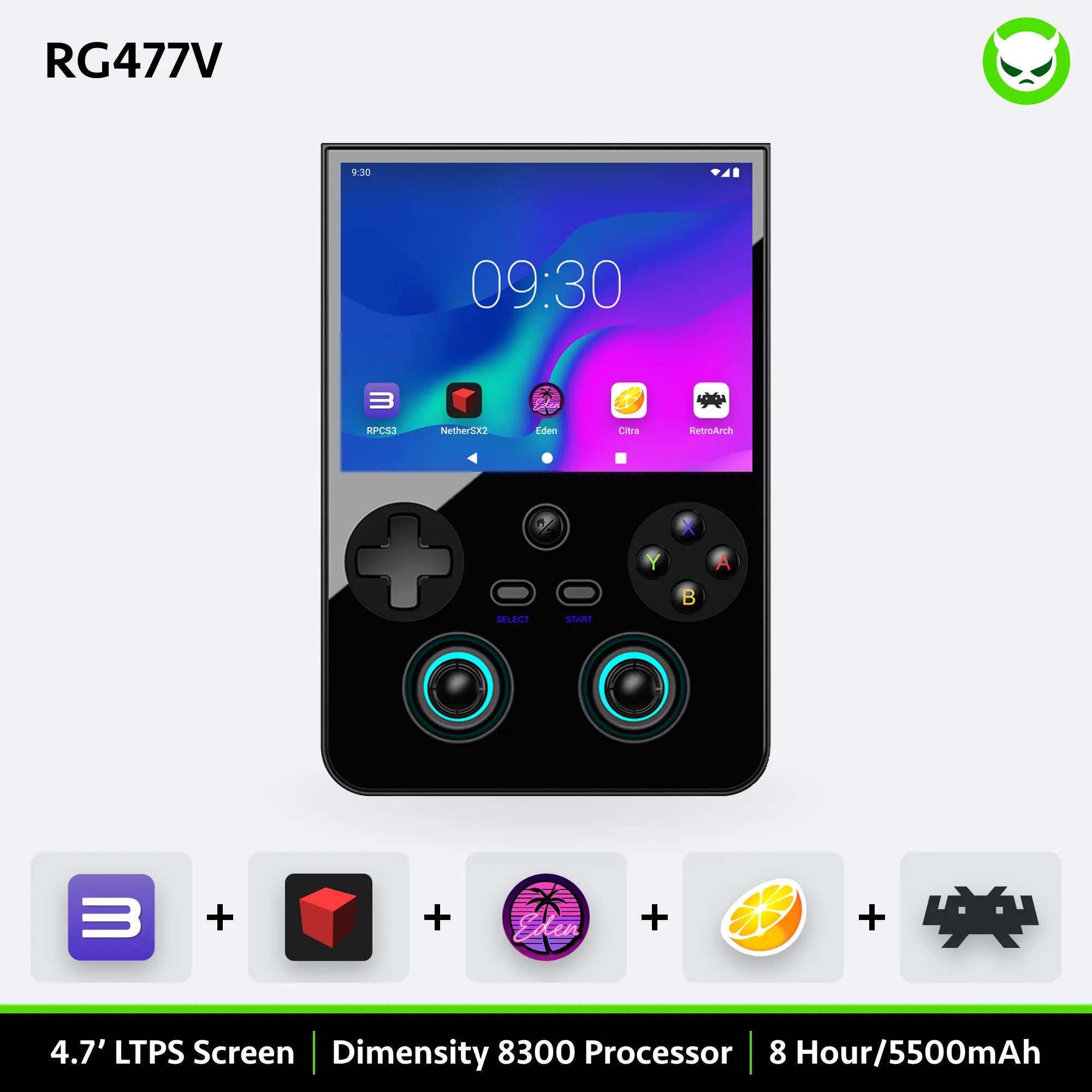 Get the Anbernic RG477V and score a FREE HDMI cable (8K), multi-port adapter, Type-C cable, and ROMs card! Experience stunning visuals with a 4.7" LTPS display and powerful Dimensity 8300 processor. Ready to play with Bluetooth and a 5500mAh battery!