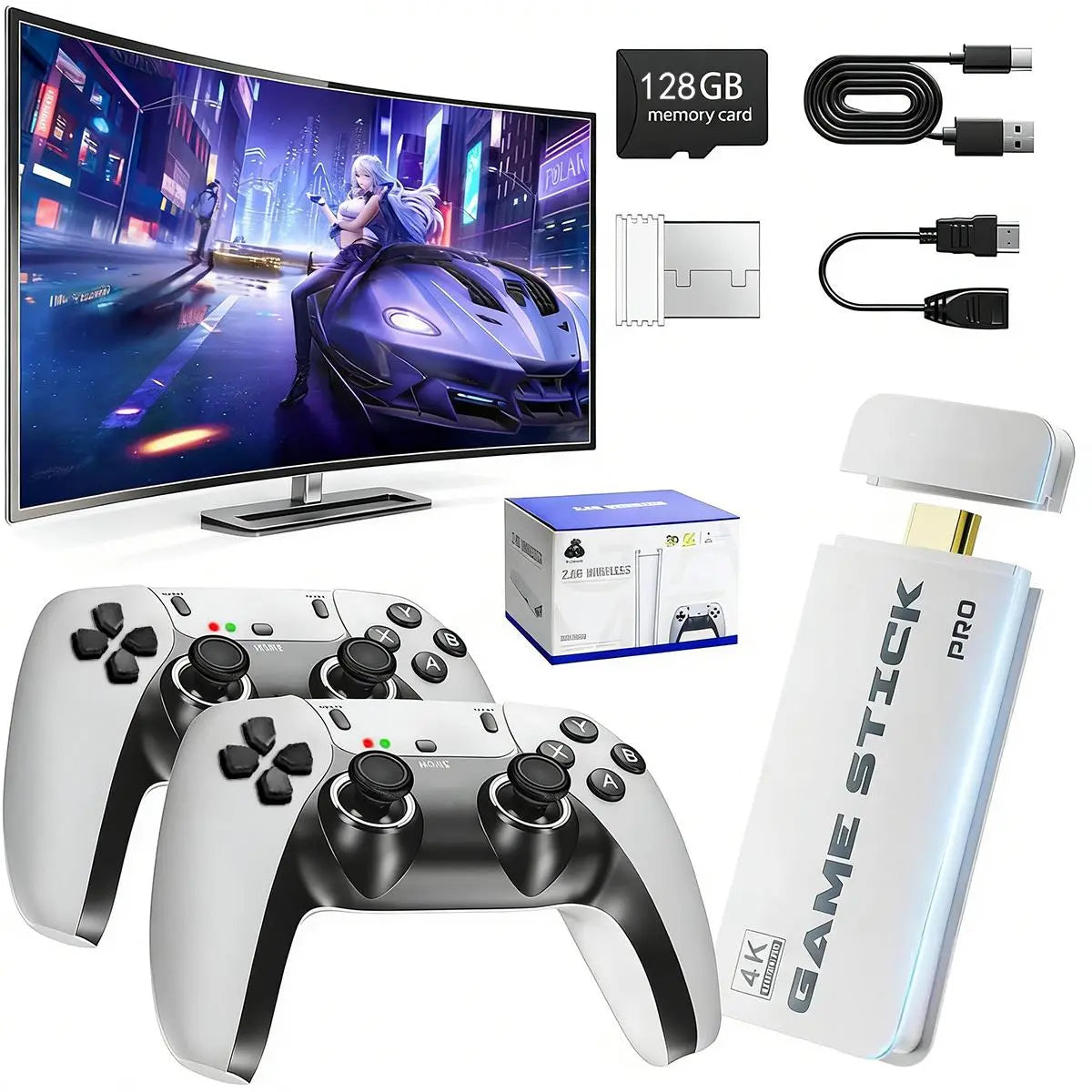 Level Up Your Gaming! 🚀🎮 Check Out the 2026 Upgraded Game Stick - Plug & Play 4K HDMI with 2 Wireless Gamepads! 🕹️✨