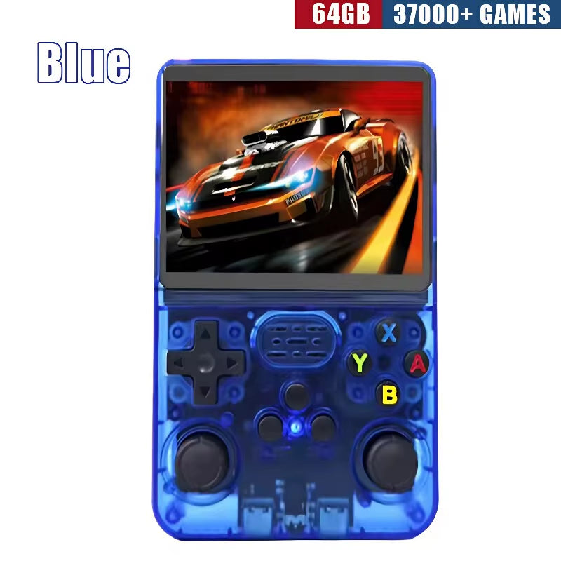 R36S Retro Handheld Game Console - 3.5 Inch IPS Screen, 64GB/128GB/256GB, Portable Gaming Device with Built-In Games