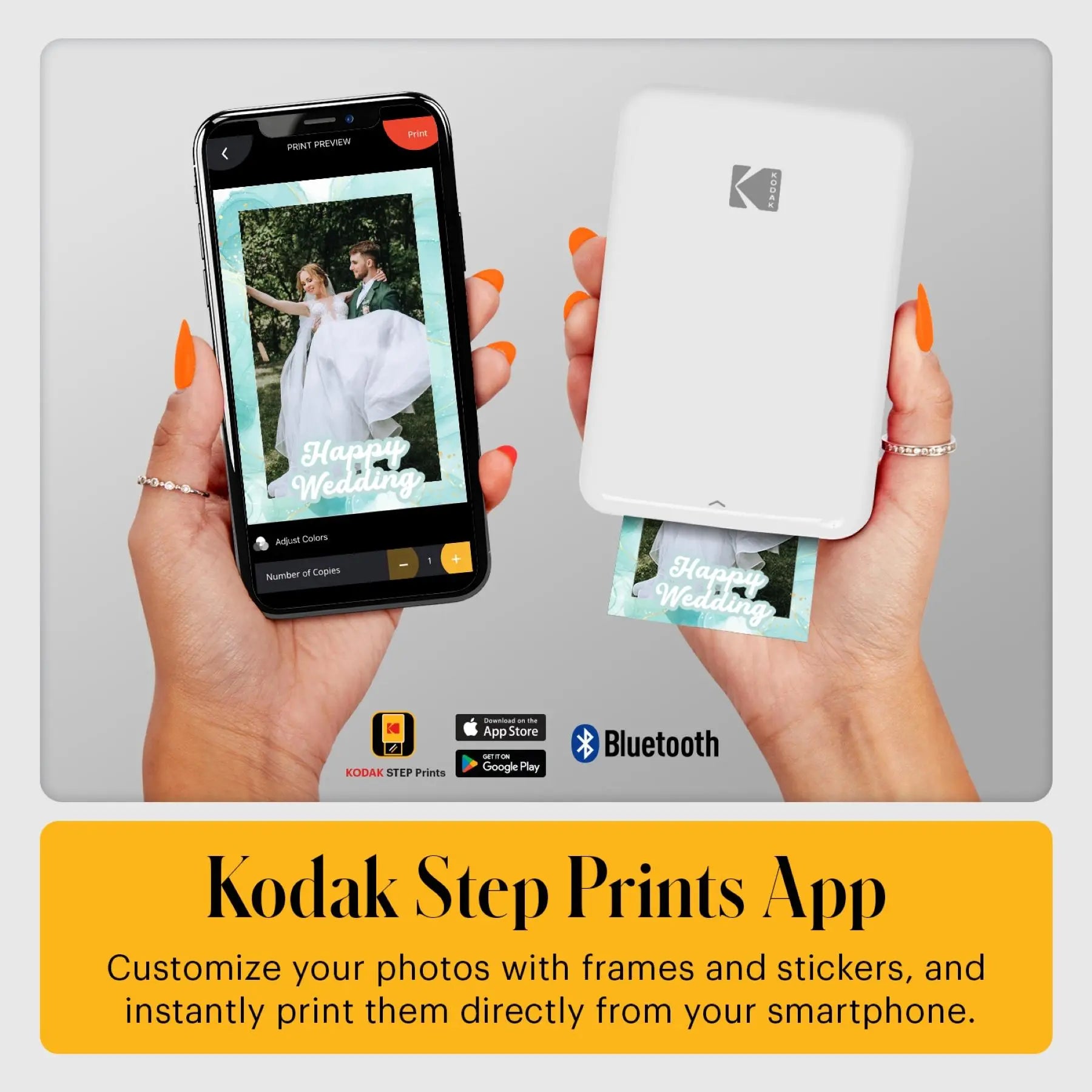 Kodak Step Mobile Instant Photo Printer - Compact 2x3" Wireless Printer for iOS & Android
