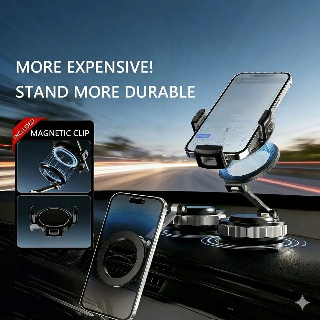 Elevate Your Device Game: Magnetic Phone Holder with 360° Rotation & Sound Feedback - Perfect for Home, Desk, & Car! Compatible with MagSafe, iPhone, Google, Samsung & More!