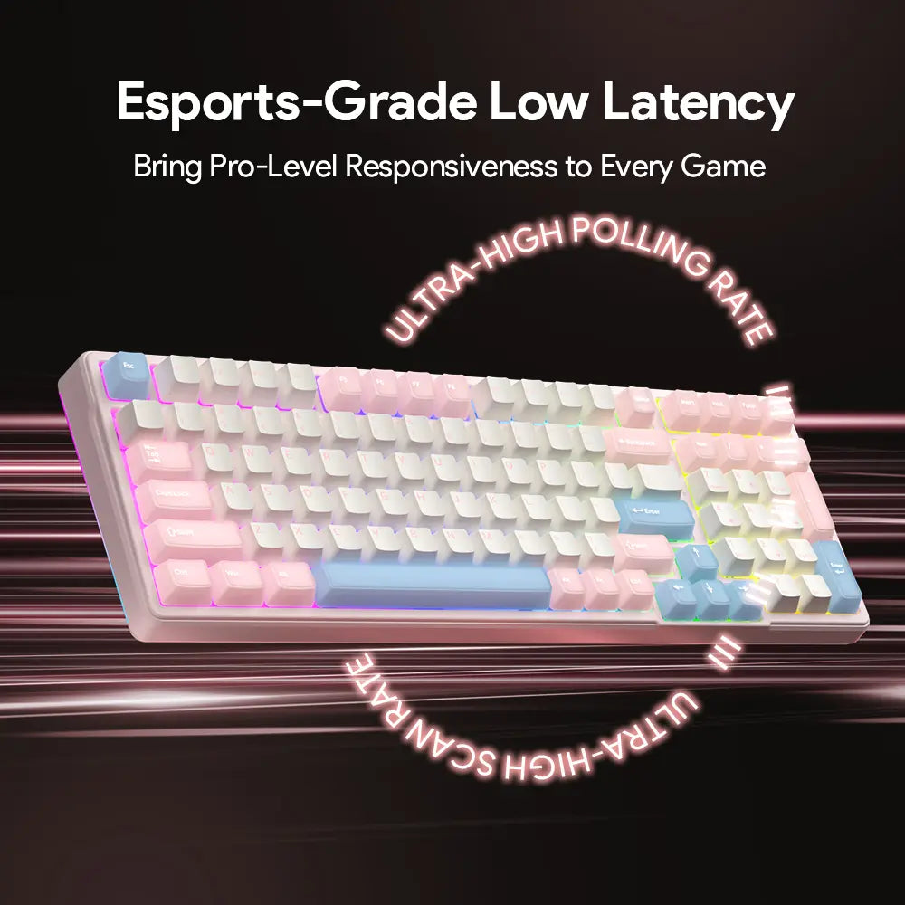 Unleash Your Style with the FURYCUBE K99 Pro Wireless Mechanical Keyboard! 🎮✨ Perfect for Career Women - RGB PBT Keycaps & Hot-Swappable! #TiktokShop #GlowUp