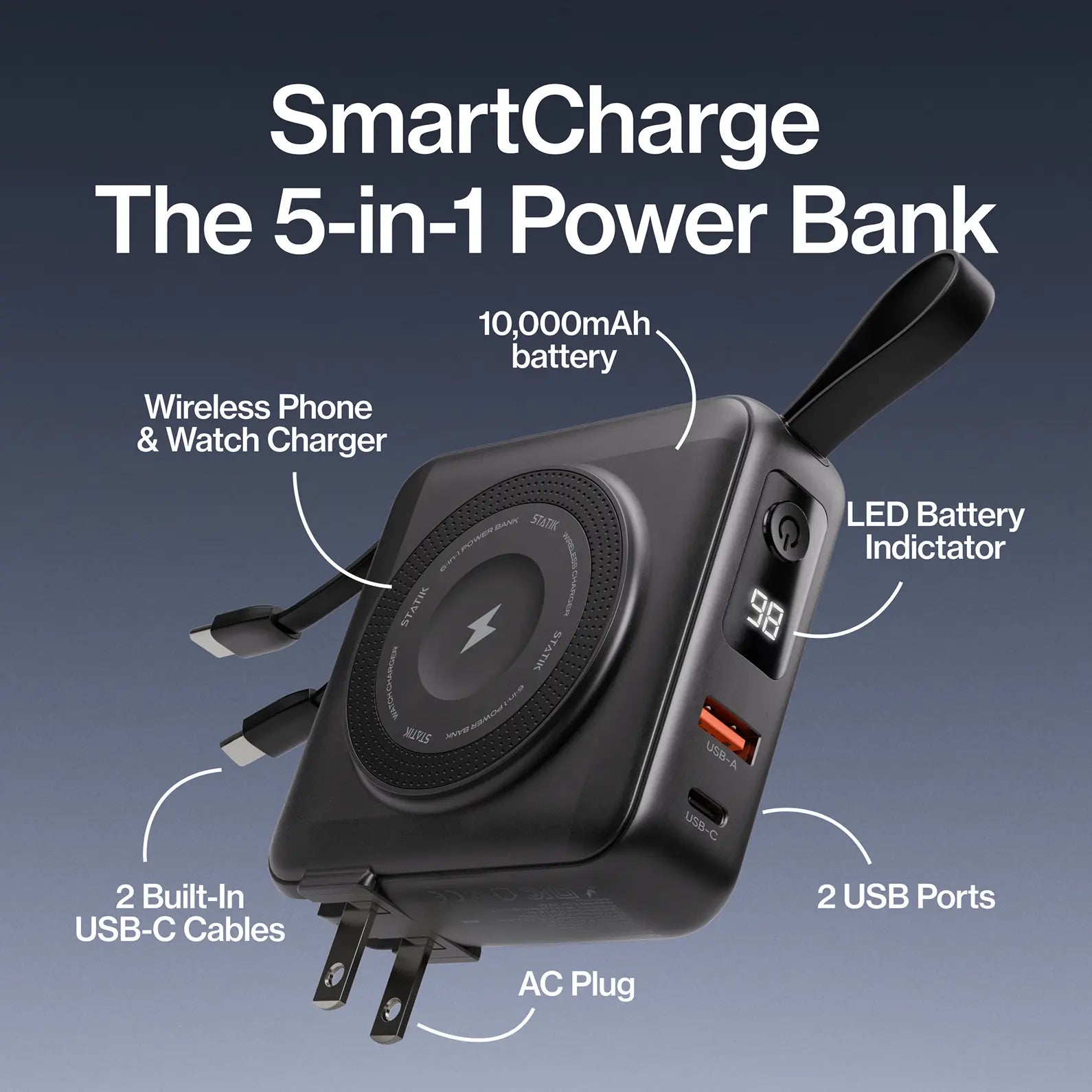 Power Up Anywhere with the STATIK Smartcharge Gen 2: Your Ultimate 5-in-1 Travel Companion! 🌍🔋✨ #TravelTech #PowerBank