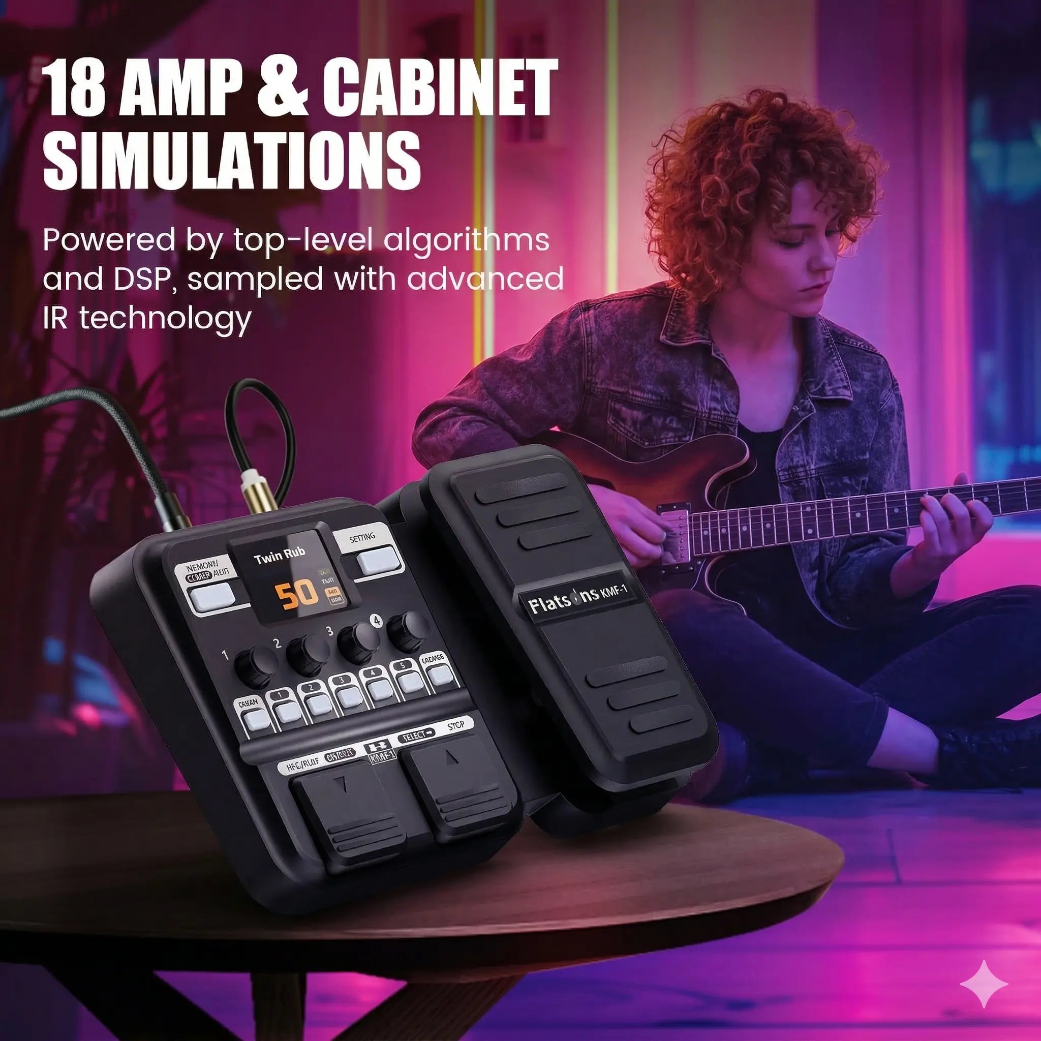Unleash Your Sound with the Flatsons-Kmf-1: 77 Effects, 50 Presets, and More! 🎸✨ #GuitarPedal #MusicGear