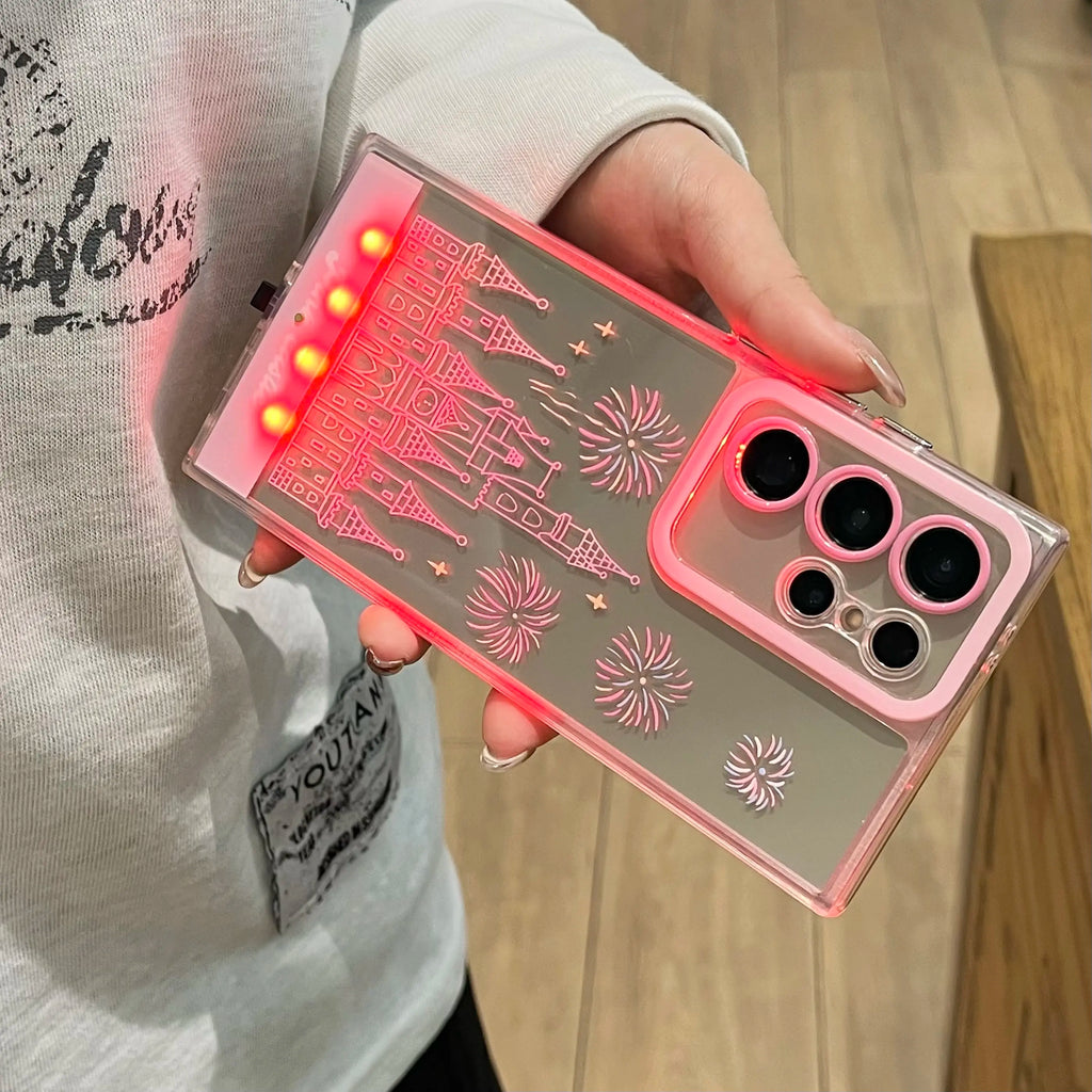 Illuminate your Samsung Galaxy with our Fantasy Castle Fireworks LED Case! 🎆✨ Shockproof & stylish for everyday adventures! #SamsungGalaxy #PhoneCase #LEDDesign