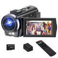 FHD 1080P Vlogging Camera with 24MP, 270° Rotating Screen, 16X Zoom, Microphone & Remote Control - Perfect for YouTube Creators!