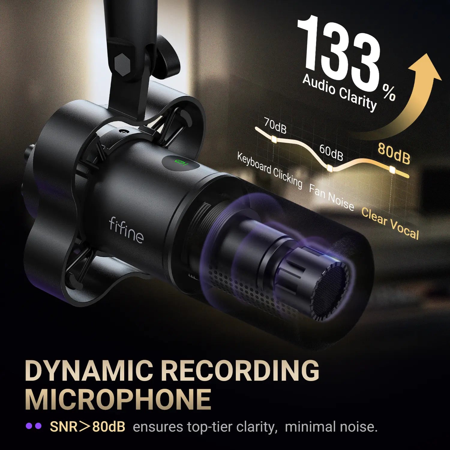 FIFINE K688 Neo Dynamic USB/XLR Podcast Microphone – Perfect for Streaming, Gaming, and Music Recording with Mute & Monitor Features
