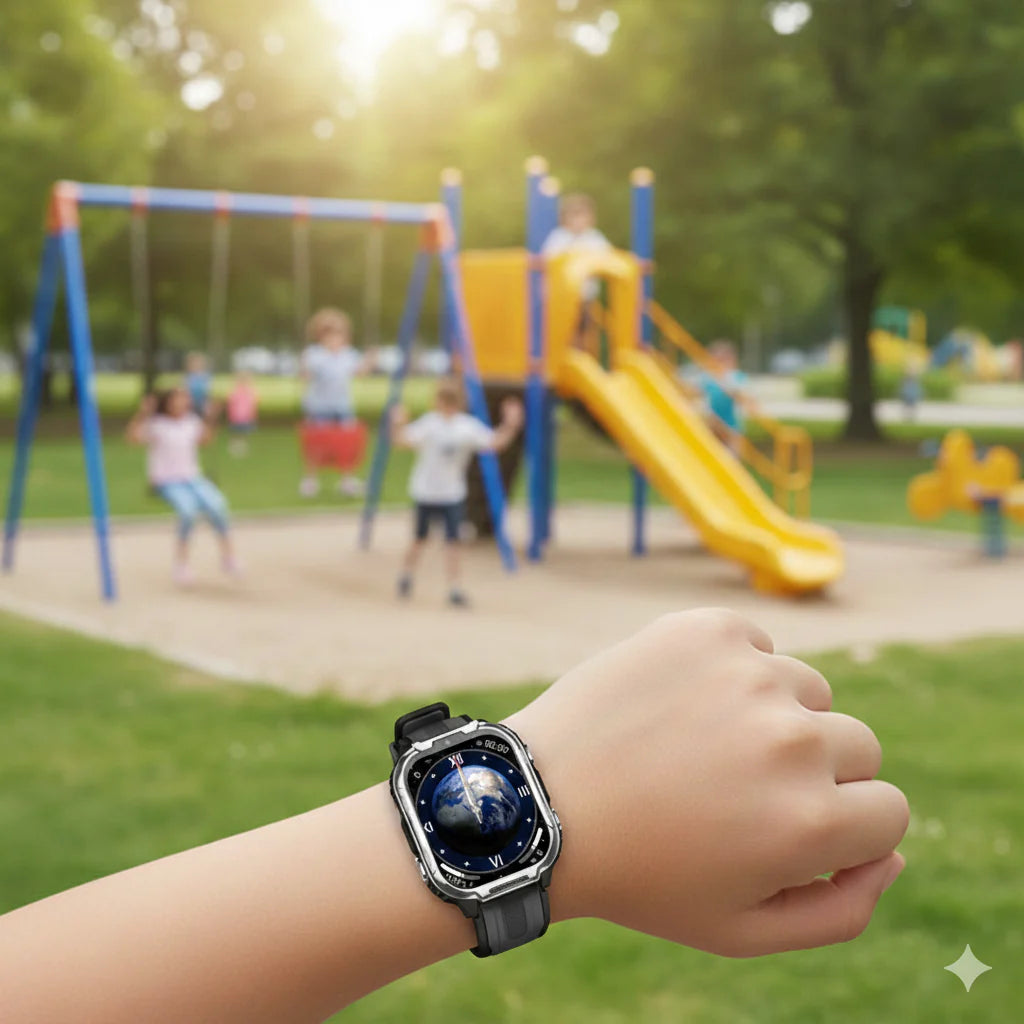 D55 Kids Smartwatch with GPS Tracker - Safe Calling & Location Monitoring for Boys and Girls