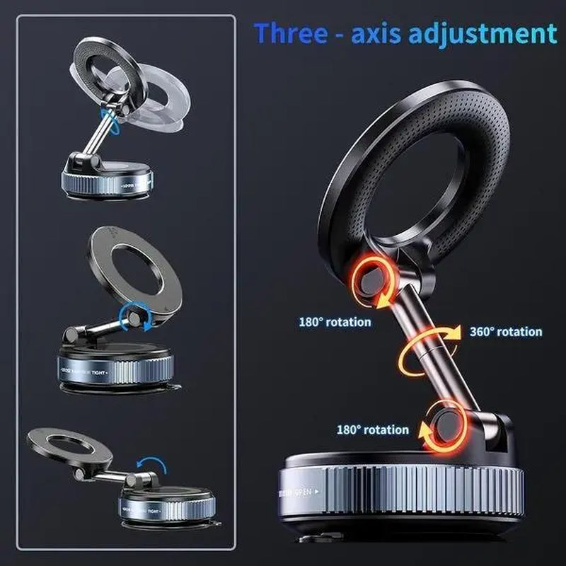 Elevate Your Device Game: Magnetic Phone Holder with 360° Rotation & Sound Feedback - Perfect for Home, Desk, & Car! Compatible with MagSafe, iPhone, Google, Samsung & More!