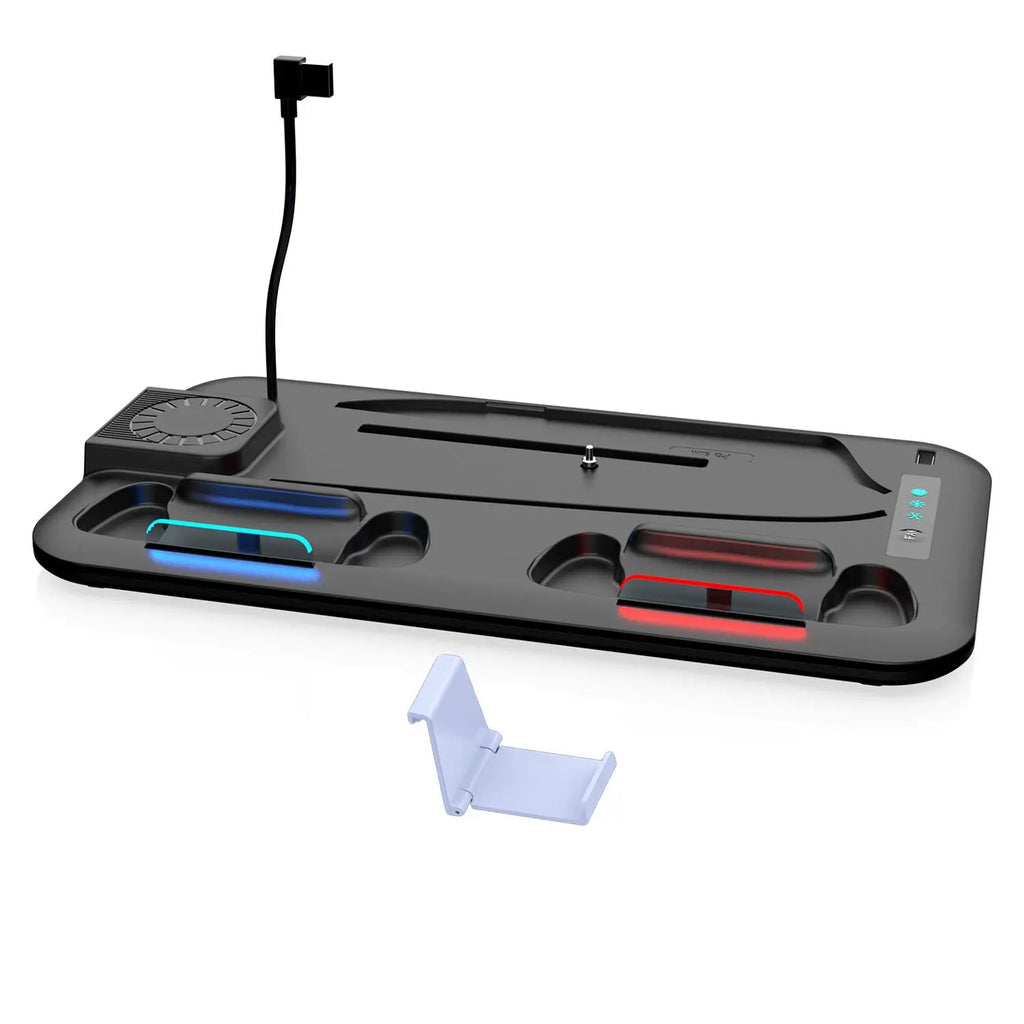 GAMINJA P58 Multi-Functional Cooling & Charging Station for PS5 - Vertical Stand & Cooling Fan for All Models
