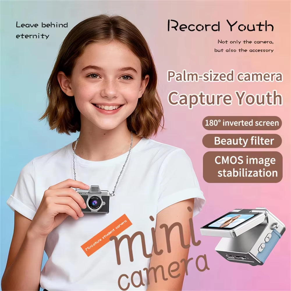 Thumb Keychain Camera 1.47 Inch Flip Screen Retro CCD Mini Digital Camera HD Very Small Camcorder Video Recorder