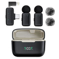 HITOZON 2.4G Professional Wireless Clip-On Lapel Mic - Noise Canceling Audio Mic, AI Voice Changing, Charging, Lightning Compatible for Smartphones & Cameras, Plug-And-Play for Live Streaming