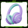 Get the Acer OHR702 Kids Bluetooth Headphones! 🎧 Perfect for little ones with 75H playtime, safe volume, and fast charging! Ideal for iPads, tablets, travel, and school! 🌈💜💚 #KidsHeadphones #SummerVibes