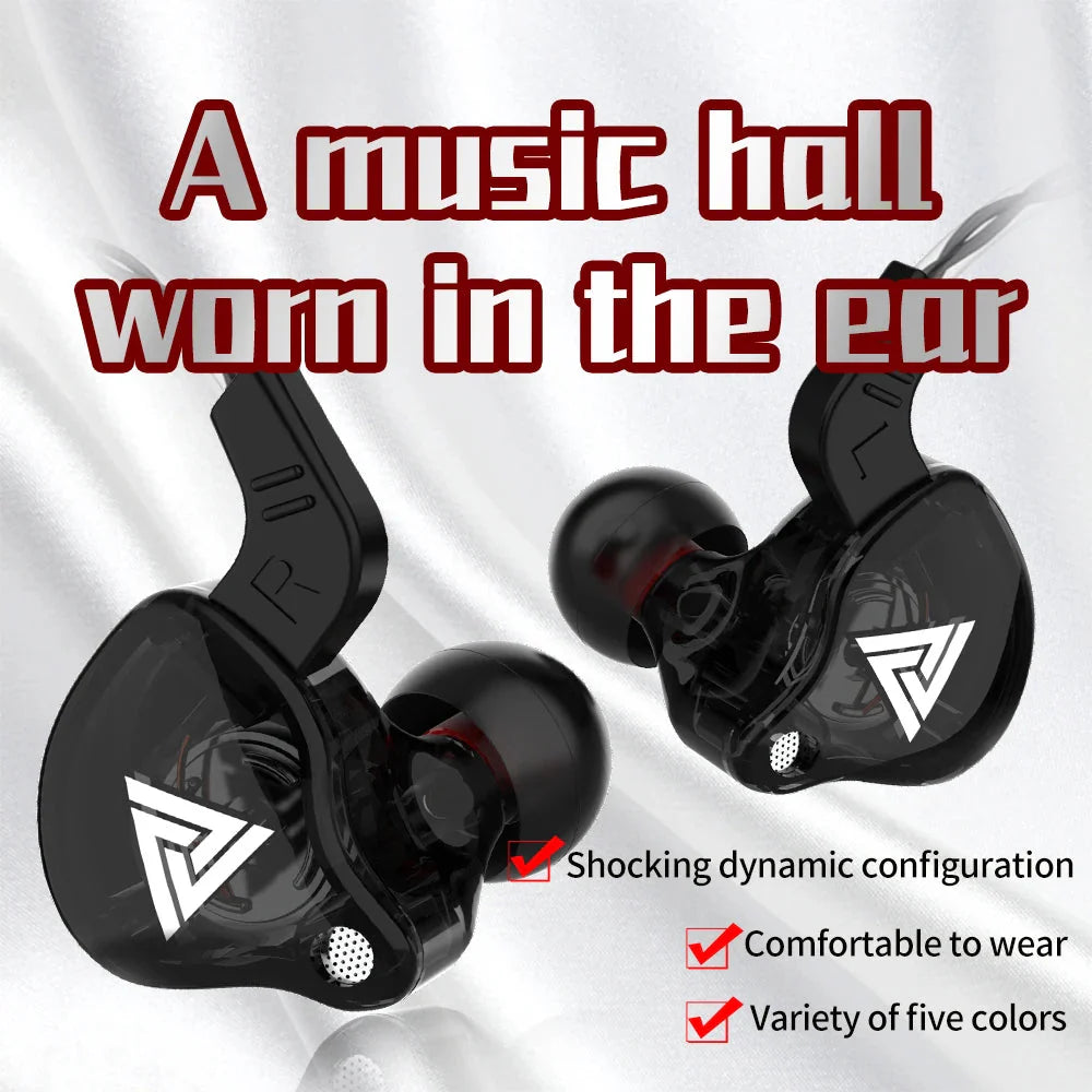 QKZ AK6 HiFi Wired Earphones - Premium Sound Quality Gaming Headset with Powerful Bass - Affordable Earbuds for Gamers