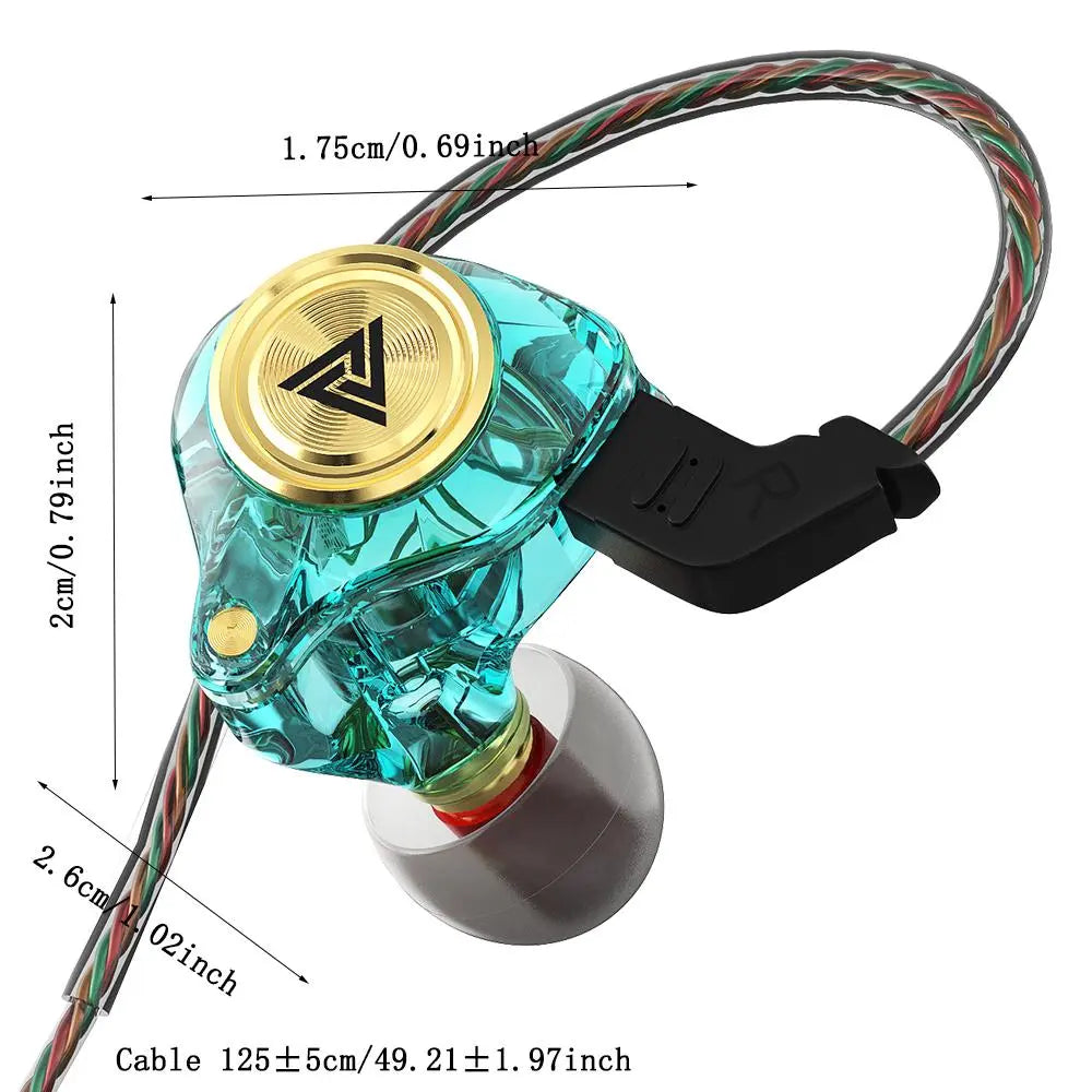 Hi-Fi 3D Stereo Noise Cancelling In-Ear Earphones with Mic - Perfect for Gaming, Gym, and Sports