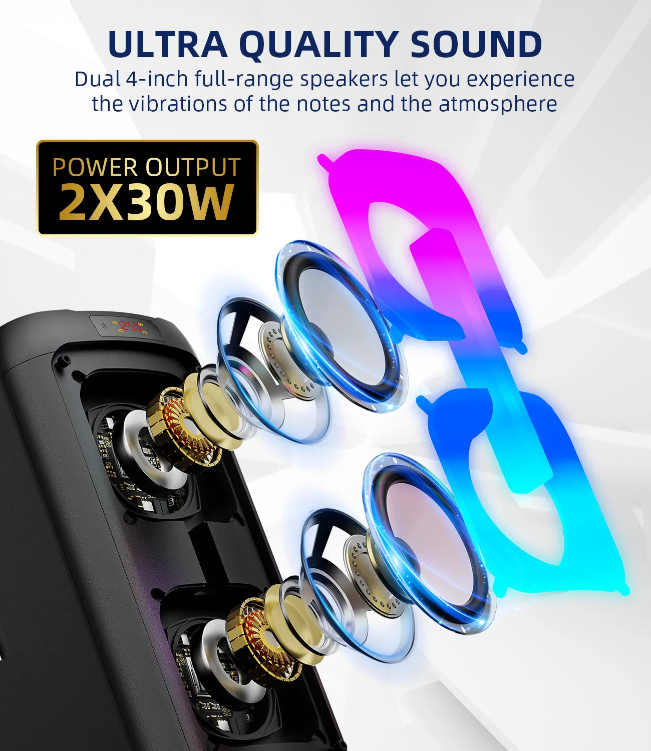 Unleash the Party Vibes! 🎤✨ Portable Karaoke Machine with Bluetooth, 2 Wireless Mics & Disco Lights - Perfect for Outdoor Fun & Gift Ideas for Music Lovers! 🎶🎉