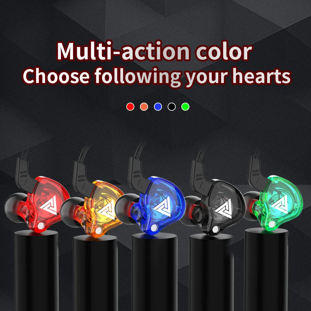 QKZ AK6 HiFi Wired Earphones - Premium Sound Quality Gaming Headset with Powerful Bass - Affordable Earbuds for Gamers
